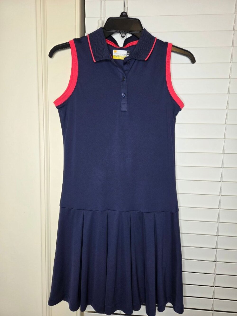 Nicklaus Girls Sleeveless Navy Golf Dress XL Pleated Hem Tennis Preppy Classic